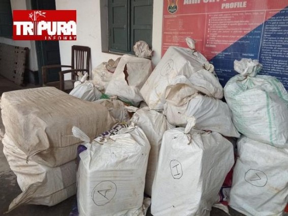 500 Kg dry cannabis were recovered from a Truck at Durgabari under Bamutia Assembly